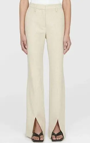 ANINE BING Joelle Trouser in Multi Wool Blend 32 Split Hem