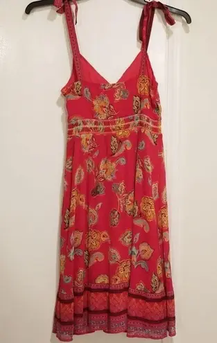 Esprit ππ Floral Chiffon Shoulder Tie Midi Dress