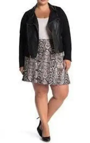 Planet Gold NWOT Snake Print Skater Skirt Button