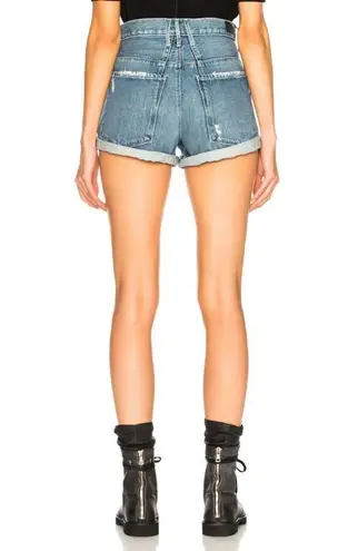 RTA Pierce Belted Denim Short Clean Blue Womens Size 26