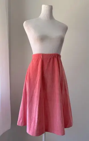 Vintage ‘80s Aileen Coral Pink Terrycloth Elastic Waist A