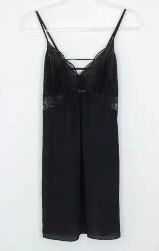 INC International Concepts Lace Babydoll Slip Dress Size M Black Intimate Sexy Size M
