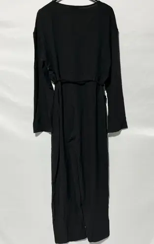 Area Stars New Long Sleeve Button Front Belted Jumpsuit Bella Black Size Medium