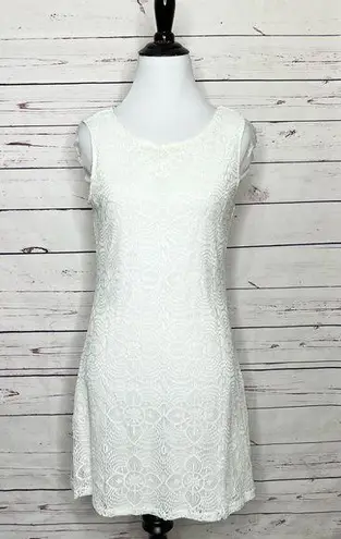 Crystal Doll  White Lace Mini Dress Size 5 Small