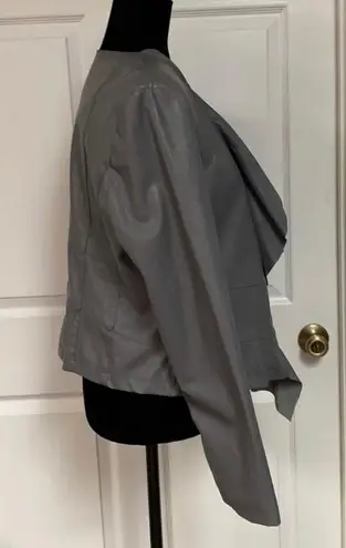 Live a Little faux gray leather / suede jacket. Medium