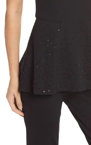 Eliza J Rhinestone Peplum Black Jumpsuit - Womens Size 4