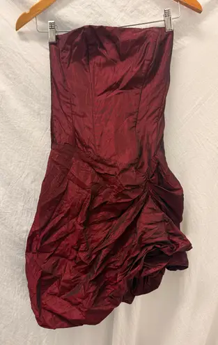 Gunne Sax Vintage Strapless Short Bubble Dress Goth Vampire Holloween