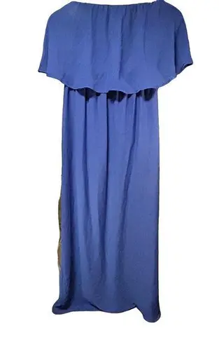 Coveted Clothing Blue Maxi Dress - Off the Shoulder