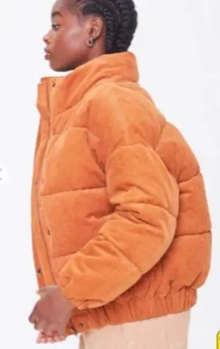 Forever 21 Corduroy Puffer Jacket Orange Size M 16 57 Off Retail From Ketziah