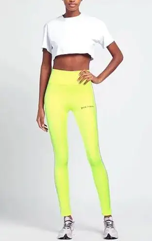 Palm Angels Side Stripe Logo Track Leggings Fluorescent Yellow Size S