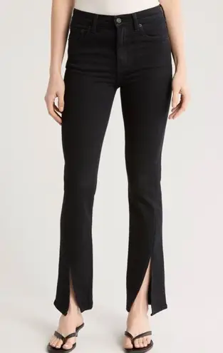 Pistola Women's Teagan High Waist Slit Cuff Slim Leg Black Jeans, Size 28