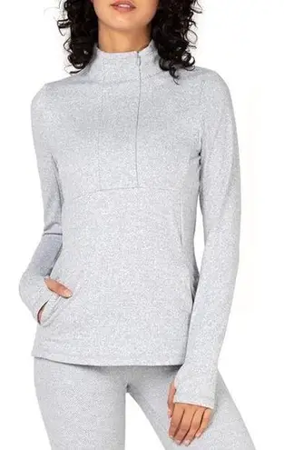 Kyodan  Lorelai mock neck half zip sweatshirt, gray size petite small‎