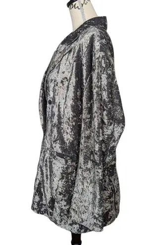 Treasure & Bond Double Breasted Crushed Velvet Blazer Gray Size 2X