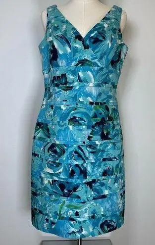 American Living Tiered Sheath Dress Cotton Sleeveless V-Neck Women’s Size 12