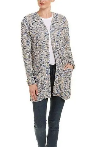 ASTARS Bette Cocoon Cardigan X Small Knit Jersey Knit Lined Open Front Textured Blue Size XS