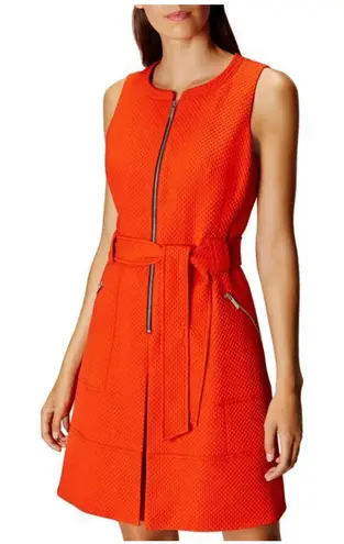 Karen Miller Karen Millen Orange Tie Waist Dress