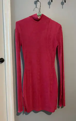 Sky to Moon Hot Pink Long Sleeve Dress