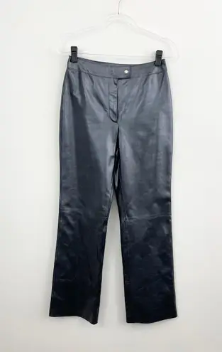 Classiques Entier Vintage High Rise Wide Leg Leather Pants