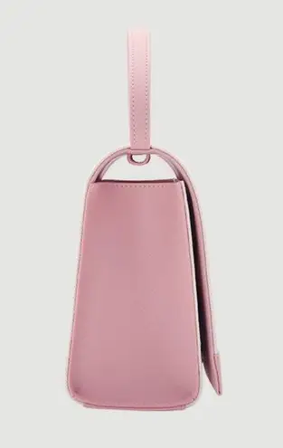 TDE White and Rose Small Canvas Top Handle bag