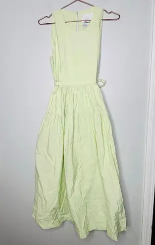 3.1 PHILLIP LIM X RTR Pale Yellow Sleeveless Belted Midi Dress Size 4