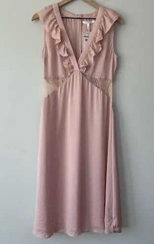 Avec Les Filles NWT Lace Insert Midi Dress