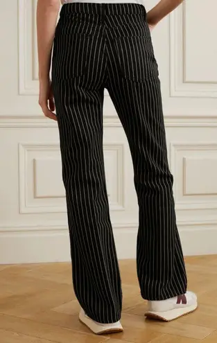 Reformation  Georgia Pinstripe High Rise Flare Jeans Wash Black Pinstripe US 29