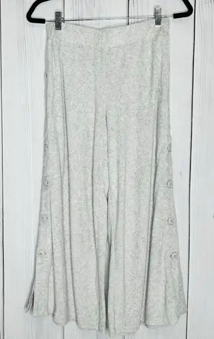 Anthropologie Saturday Sunday Lounge Pants Gray Terry Cloth Sz XS Button Detail