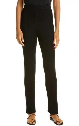 Rebecca Taylor Cavalry Twill Wool Blend Straight Pant in Black Size XL