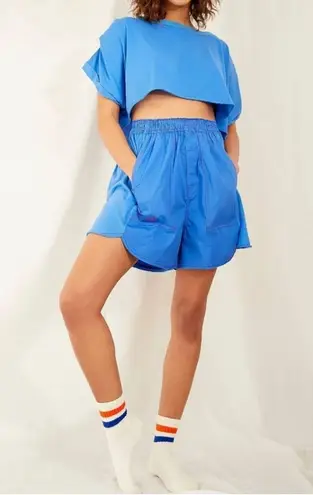 Free People Boxer Shorts And Crop Top Set