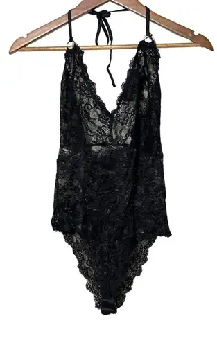 Yandy Versatile Mapale Lace Bodysuit Black NWT Large