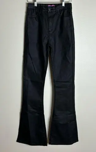 Edikted  Luna Faux Leather Flare Jeans size medium