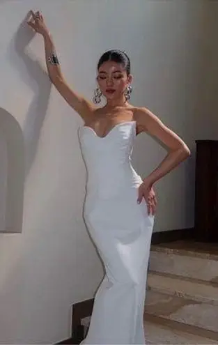 House Of CB NWOT Tamara Ivory Strapless Corset Maxi Dress sz XL