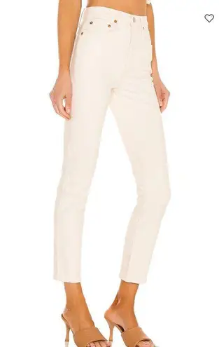 RE/DONE Orginals 90s High Rise Ankle Crop in Vintage White size 27 NWOT