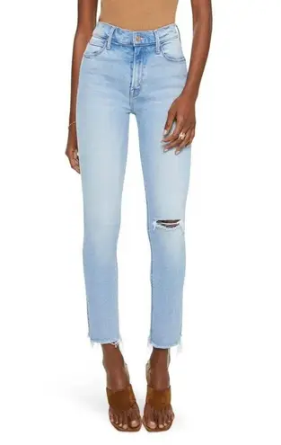 NWT Mother Mid Rise Dazzler Ankle Fray in Hopeless Romantic Stretch Crop Jean 32 Blue
