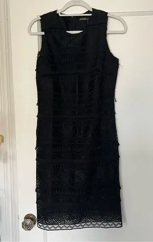 J. McLaughlin  Noreen Tiered Black Lace Dress Size 2 NWT