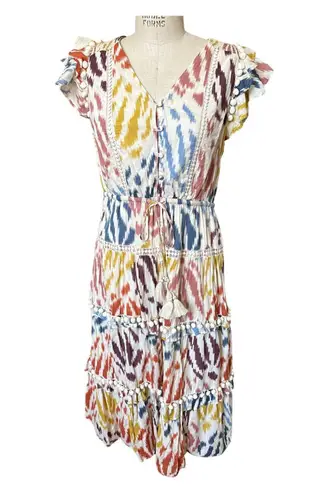 J Crew Point Sur Flutter Sleeve Pom Dress Size 12