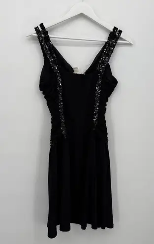 Wishes Wishes *Fair Reworked* Y2k Black Sequin Formal Dress Size Medium