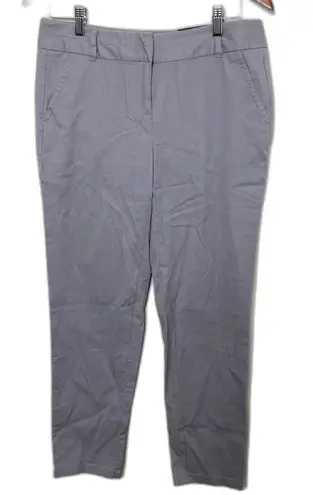 NWT Victor Alfaro Grey Cotton Blend Slim Ankle Pants Lightweight Work Slacks 6 - Image 1