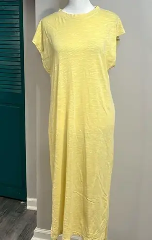 The Normal Brand Vintage Slub Tee Dress midi yellow