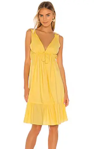 Majorelle Esther Midi Dress in Canary Yellow size Small $215