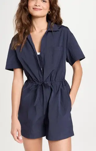 Sweaty Betty NWT Anytime Short Sleeve Romper Navy Blue Nylon Size Small