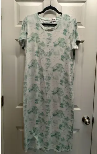 Vintage KIKIT Women Size Large Green White Tie Dye Terrycloth