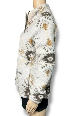 Avalanche Womens Full Zip Sherpa Fleece Jacket Sweatshirt Aztec Print Medium