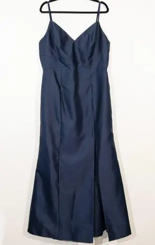 Alfred Sung NWT Midnight Navy Spaghetti Strap Mermaid Dress Size 18