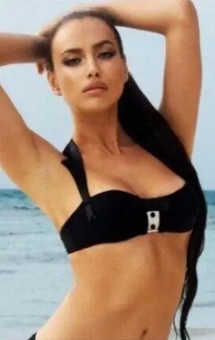 Beach Bunny Prim Proper Playboy Costume Tuxedo Tux Bow Tie Top Size Medium