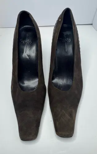 Linea Paolo Brown Suede Heels Size 7.5M