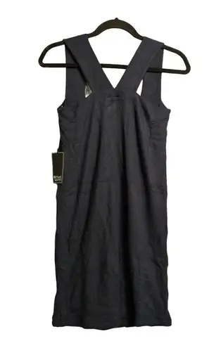 Michael Lauren Mumford Wide Strap V-Back Tank Dress Mini Navy M New