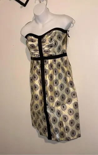 Milly of New York Womens Strapless Silk Printed Cocktail Dress Size 8 π
