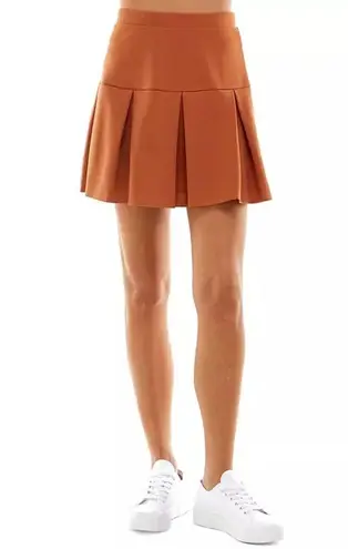 Ultra Flirt Amber Brown Pleated Pull On Fashion Skirt, Juniors' Size M New w/Tag