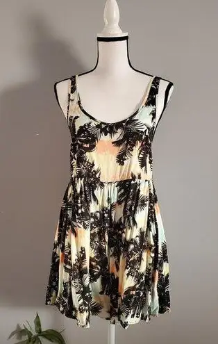 S.O.R.A.D. By ATV Sleeveless Palm Tree Romper M Black Size M